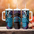 Hawaii King Kamehameha Tumbler With Handle Fantastic Plumeria Amethyst Gradient