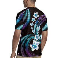 Hawaii Plumeria Rugby Jersey Amethyst Gradient Polynesian Pattern LT01 - Polynesian Pride
