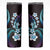 Hawaii Plumeria Skinny Tumbler Amethyst Gradient Polynesian Pattern