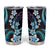 Hawaii Plumeria Tumbler Cup Amethyst Gradient Polynesian Pattern