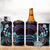 Hawaii Shaka Sign 4 in 1 Can Cooler Tumbler Fantastic Frangipani Amethyst Gradient
