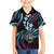 Hawaii Shaka Sign Family Matching Off The Shoulder Long Sleeve Dress and Hawaiian Shirt Fantastic Frangipani Amethyst Gradient