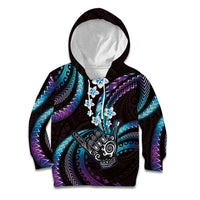 Hawaii Shaka Sign Kid Hoodie Fantastic Frangipani Amethyst Gradient
