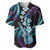 Hawaiian Ukulele Baseball Jersey Amethyst Gradient Fantastic Plumeria