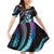 Hawaiian Ukulele Family Matching Off Shoulder Short Dress and Hawaiian Shirt Amethyst Gradient Fantastic Plumeria