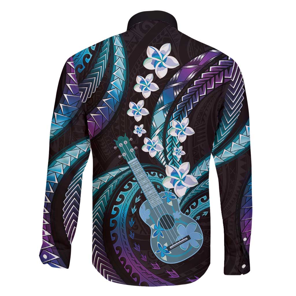 Hawaiian Ukulele Family Matching Puletasi and Hawaiian Shirt Amethyst Gradient Fantastic Plumeria LT01 - Polynesian Pride