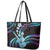 Hawaiian Ukulele Leather Tote Bag Amethyst Gradient Fantastic Plumeria