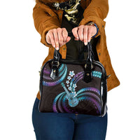 Hawaiian Ukulele Shoulder Handbag Amethyst Gradient Fantastic Plumeria LT01 One Size Purple - Polynesian Pride