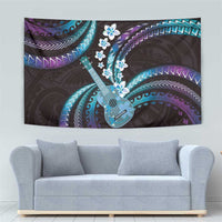 Hawaiian Ukulele Tapestry Amethyst Gradient Fantastic Plumeria LT01 - Polynesian Pride