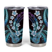 Hawaiian Ukulele Tumbler Cup Amethyst Gradient Fantastic Plumeria