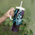 Hawaiian Ukulele Tumbler With Handle Amethyst Gradient Fantastic Plumeria