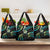 Hawaii Map Kanaka Maoli Grocery Bag Fantastic Frangipani Chartreuse Cyan