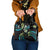 Hawaii Map Kanaka Maoli Shoulder Handbag Fantastic Frangipani Chartreuse Cyan