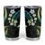 Hawaii Map Kanaka Maoli Tumbler Cup Fantastic Frangipani Chartreuse Cyan