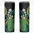 Hawaii King Kamehameha Skinny Tumbler Fantastic Plumeria Chartreuse Cyan