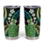 Hawaii King Kamehameha Tumbler Cup Fantastic Plumeria Chartreuse Cyan