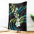 Hawaii Plumeria Blanket Chartreuse Cyan Polynesian Pattern