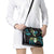 Hawaii Plumeria Shoulder Handbag Chartreuse Cyan Polynesian Pattern