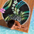 Hawaii Shaka Sign Beach Blanket Fantastic Frangipani Chartreuse Cyan