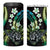 Hawaii Shaka Sign 4 in 1 Can Cooler Tumbler Fantastic Frangipani Chartreuse Cyan
