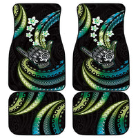 Hawaii Shaka Sign Car Mats Fantastic Frangipani Chartreuse Cyan