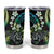 Hawaii Shaka Sign Tumbler Cup Fantastic Frangipani Chartreuse Cyan