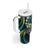 Hawaii Shaka Sign Tumbler With Handle Fantastic Frangipani Chartreuse Cyan