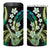 Hawaiian Ukulele 4 in 1 Can Cooler Tumbler Chartreuse Cyan Fantastic Plumeria