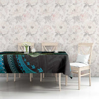 Hawaiian Ukulele Tablecloth Chartreuse Cyan Fantastic Plumeria LT01 - Polynesian Pride