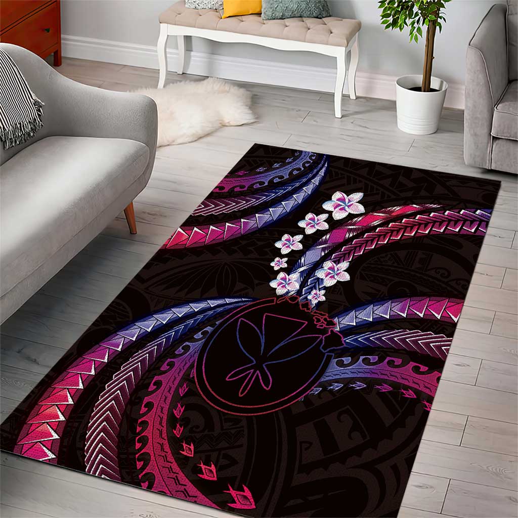 Hawaii Map Kanaka Maoli Area Rug Fantastic Frangipani Sweet Dream