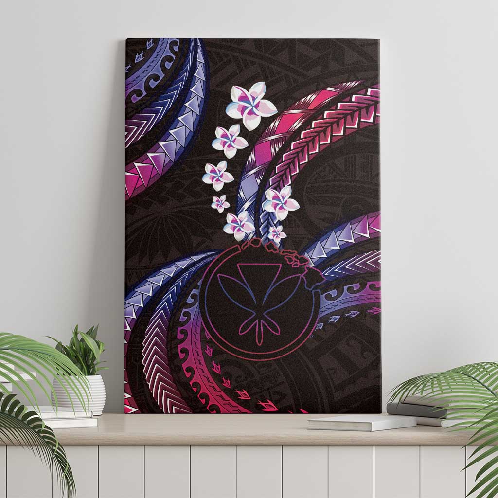 Hawaii Map Kanaka Maoli Canvas Wall Art Fantastic Frangipani Sweet Dream LT01 - Polynesian Pride