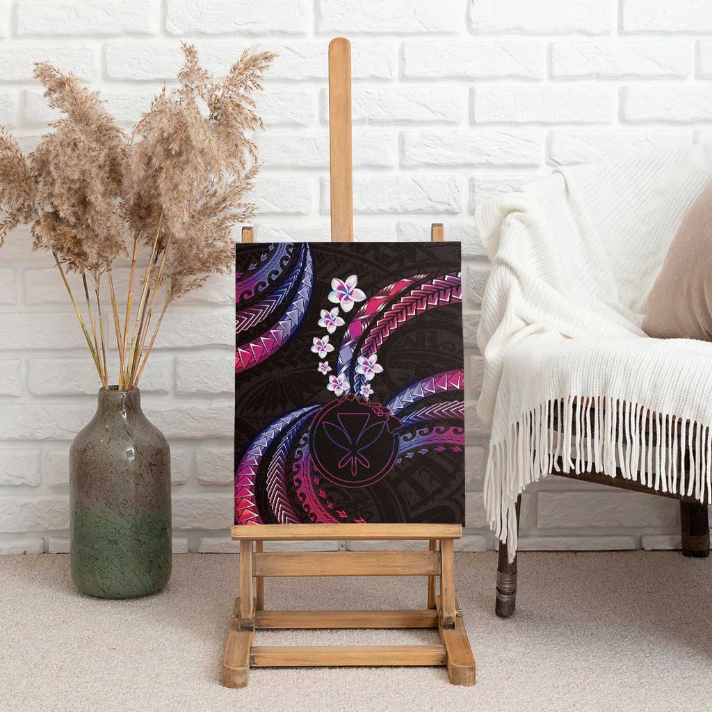 Hawaii Map Kanaka Maoli Canvas Wall Art Fantastic Frangipani Sweet Dream LT01 - Polynesian Pride