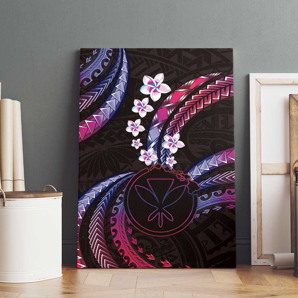 Hawaii Map Kanaka Maoli Canvas Wall Art Fantastic Frangipani Sweet Dream LT01 - Polynesian Pride
