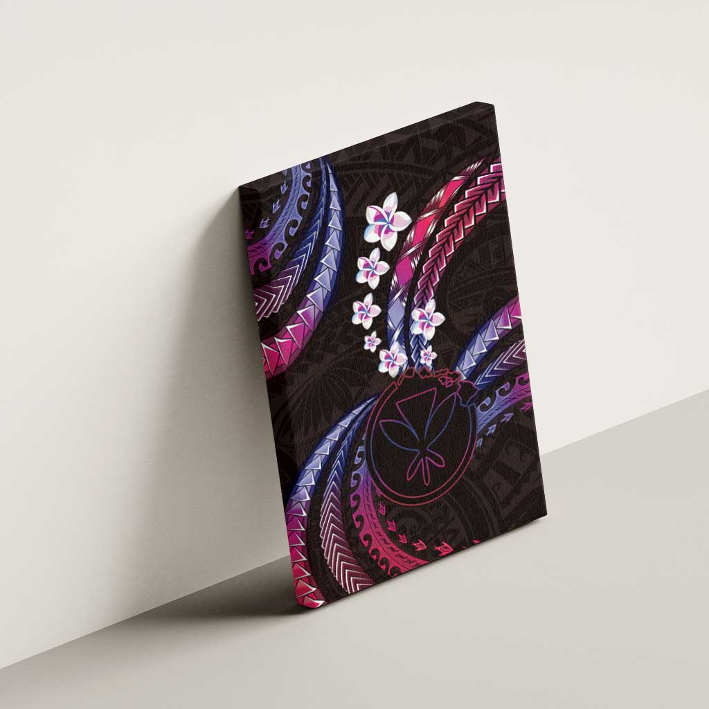 Hawaii Map Kanaka Maoli Canvas Wall Art Fantastic Frangipani Sweet Dream LT01 - Polynesian Pride