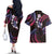 Hawaii Map Kanaka Maoli Couples Matching Off The Shoulder Long Sleeve Dress and Hawaiian Shirt Fantastic Frangipani Sweet Dream