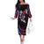 Hawaii Map Kanaka Maoli Family Matching Off The Shoulder Long Sleeve Dress and Hawaiian Shirt Fantastic Frangipani Sweet Dream