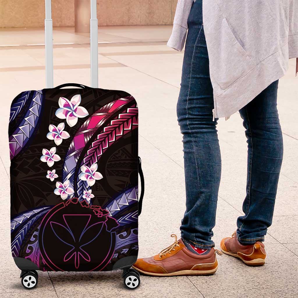 Hawaii Map Kanaka Maoli Luggage Cover Fantastic Frangipani Sweet Dream