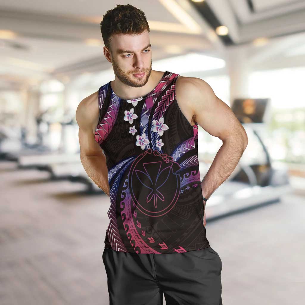 Hawaii Map Kanaka Maoli Men Tank Top Fantastic Frangipani Sweet Dream