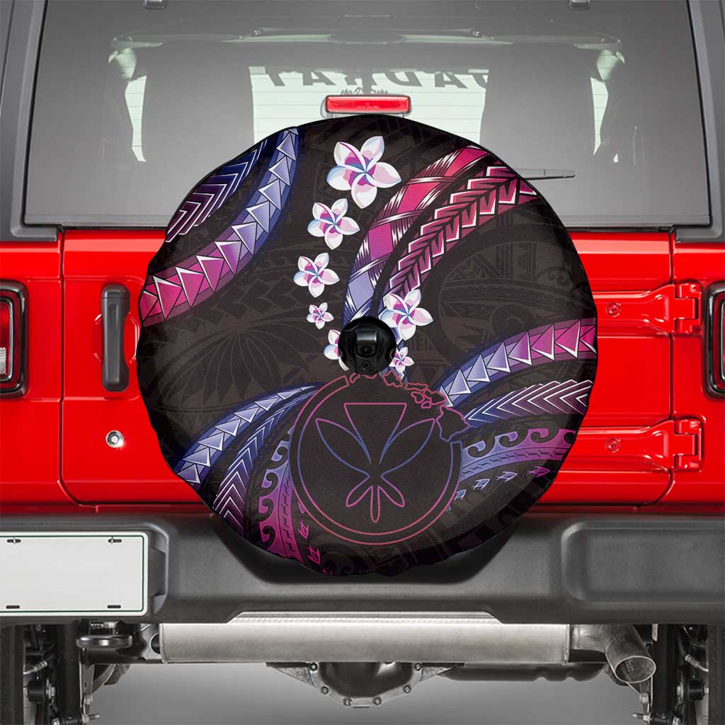 Hawaii Map Kanaka Maoli Spare Tire Cover Fantastic Frangipani Sweet Dream