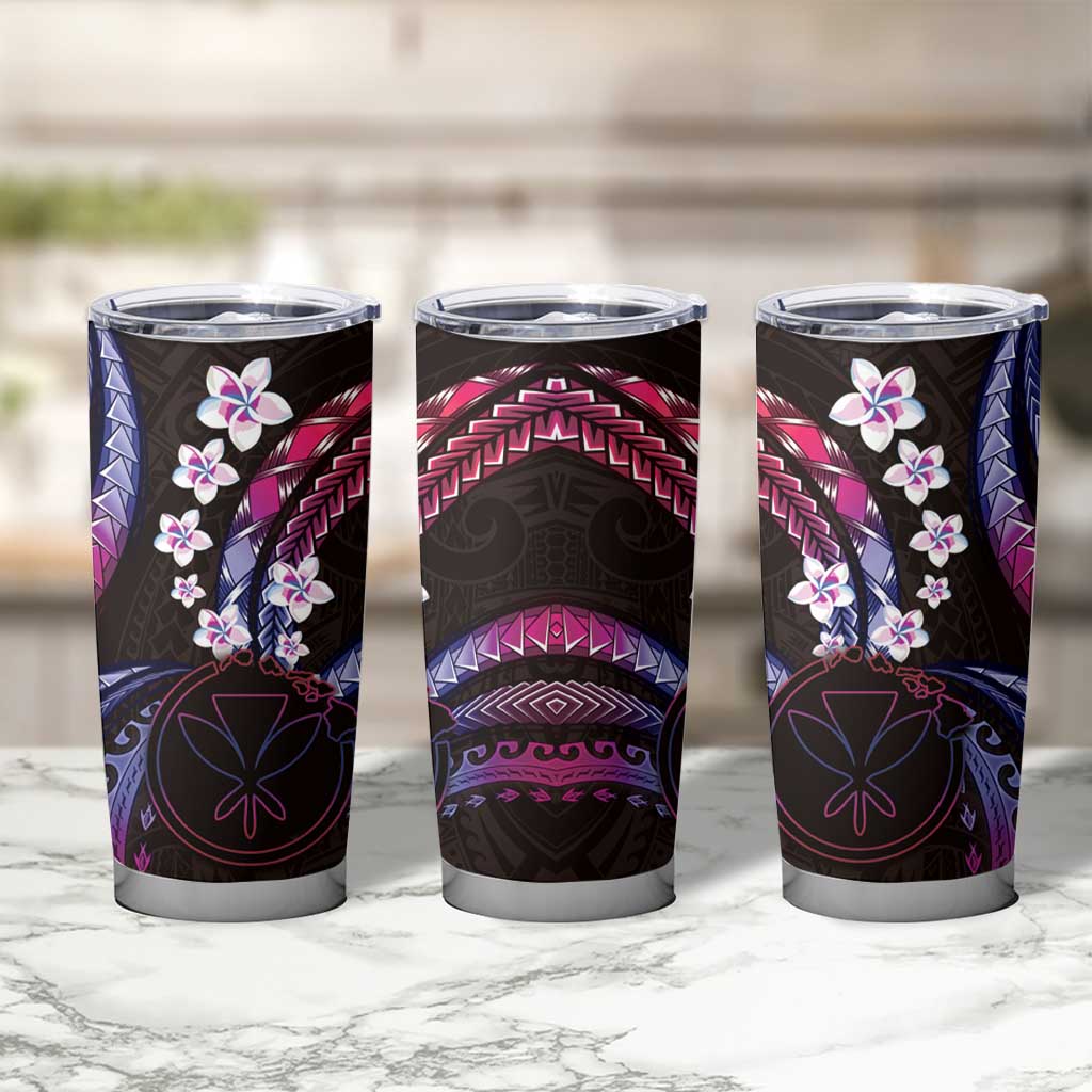Hawaii Map Kanaka Maoli Tumbler Cup Fantastic Frangipani Sweet Dream