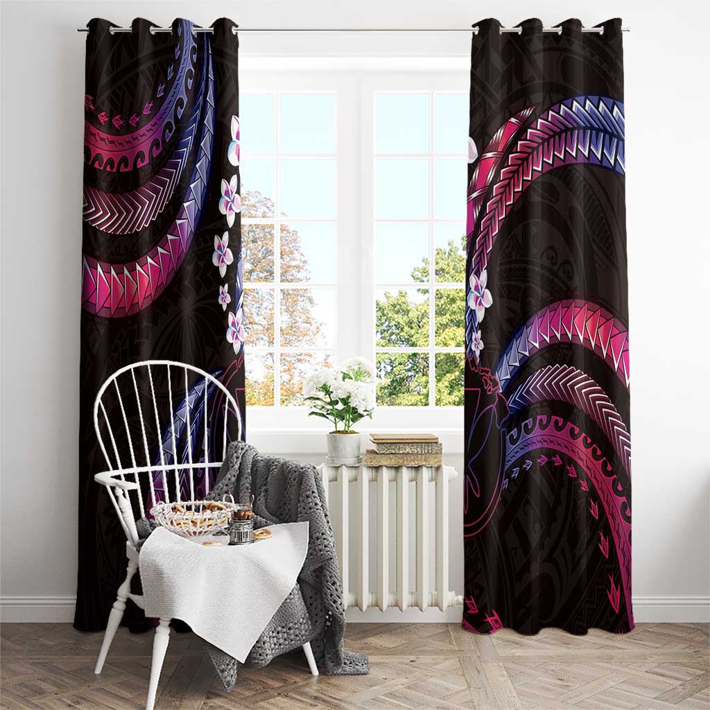 Hawaii Map Kanaka Maoli Window Curtain Fantastic Frangipani Sweet Dream