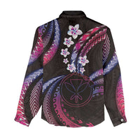 Hawaii Map Kanaka Maoli Women Casual Shirt Fantastic Frangipani Sweet Dream