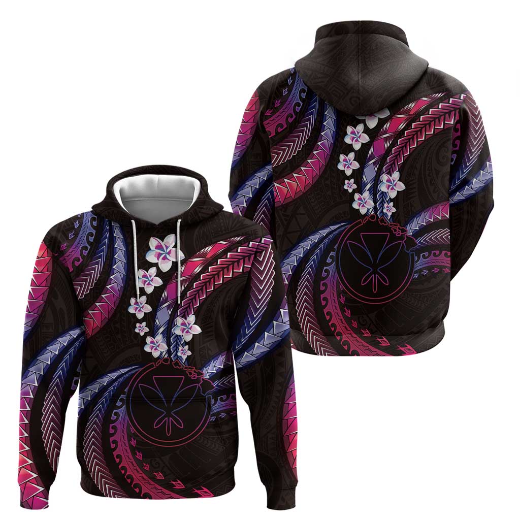 Hawaii Map Kanaka Maoli Zip Hoodie Fantastic Frangipani Sweet Dream LT01 - Polynesian Pride