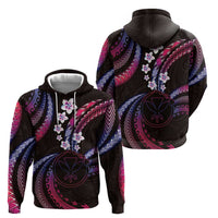 Hawaii Map Kanaka Maoli Zip Hoodie Fantastic Frangipani Sweet Dream LT01 - Polynesian Pride