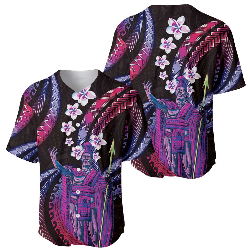 Hawaii King Kamehameha Baseball Jersey Fantastic Plumeria Sweet Vibes