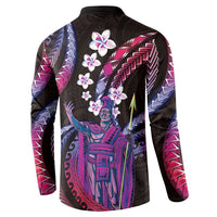 Hawaii King Kamehameha Button Sweatshirt Fantastic Plumeria Sweet Vibes LT01 - Polynesian Pride