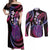 Hawaii King Kamehameha Couples Matching Off Shoulder Maxi Dress and Long Sleeve Button Shirt Fantastic Plumeria Sweet Vibes