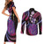 Hawaii King Kamehameha Couples Matching Short Sleeve Bodycon Dress and Long Sleeve Button Shirt Fantastic Plumeria Sweet Vibes