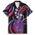 Hawaii King Kamehameha Family Matching Off The Shoulder Long Sleeve Dress and Hawaiian Shirt Fantastic Plumeria Sweet Vibes
