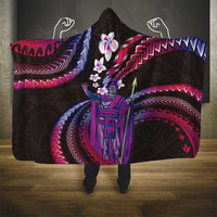 Hawaii King Kamehameha Hooded Blanket Fantastic Plumeria Sweet Vibes LT01 - Polynesian Pride